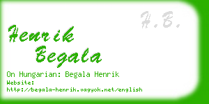 henrik begala business card